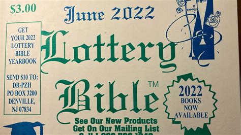 lottery bible 2021|lottery bible june 2022.